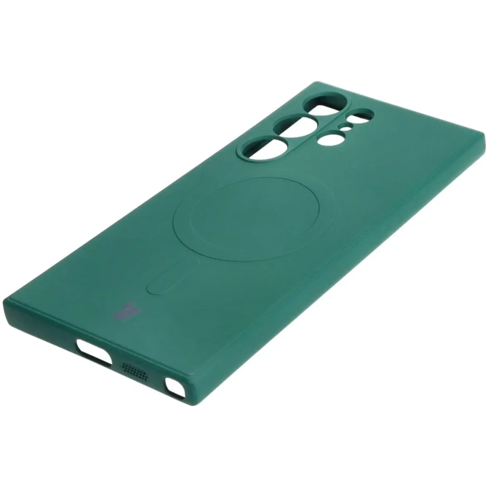 Hurtownia GSM - Etui Bizon Case Silicone Magnetic Sq do Samsung Galaxy S24 Ultra tmavě zelené - BIZ5265 - {ean13} - Hurt