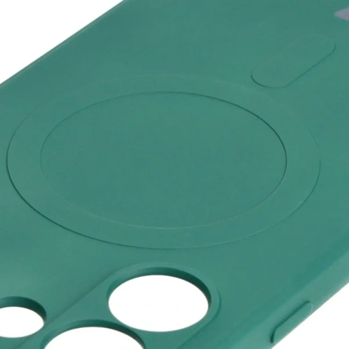 Etui Bizon Case Silicone Magnetic Sq do Samsung Galaxy S24 Ultra ciemnozielone