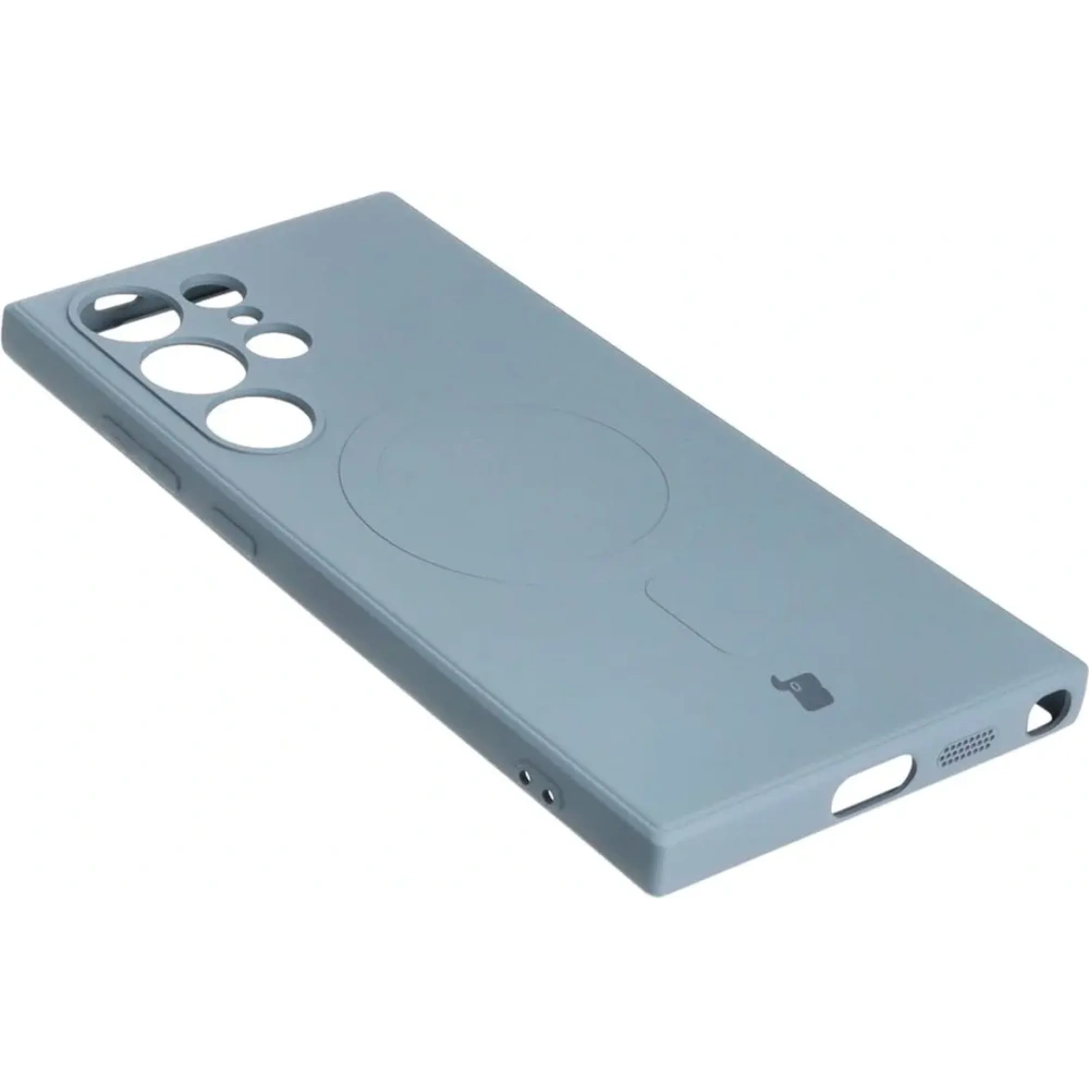 Hurtownia GSM - Etui Bizon Case Silicone Magnetic Sq do Samsung Galaxy S24 Ultra szare - BIZ4695 - {ean13} - Hurt