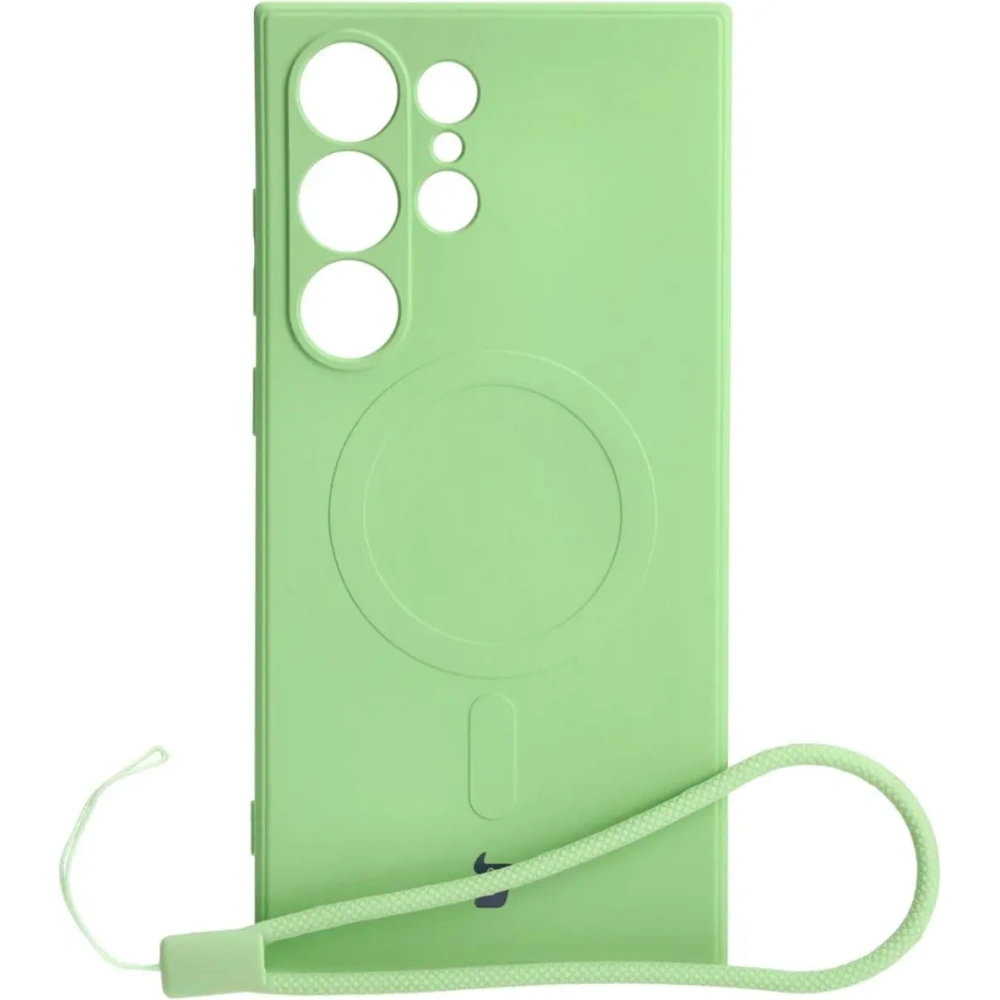 Hurtownia GSM - Etui Bizon Case Silicone Magnetic Sq do Samsung Galaxy S24 Ultra jasnozielone - BIZ5267 - {ean13} - Hurt