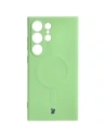 Hurtownia GSM - Etui Bizon Case Silicone Magnetic Sq do Samsung Galaxy S24 Ultra jasnozielone - BIZ5267 - {ean13} - Hurt