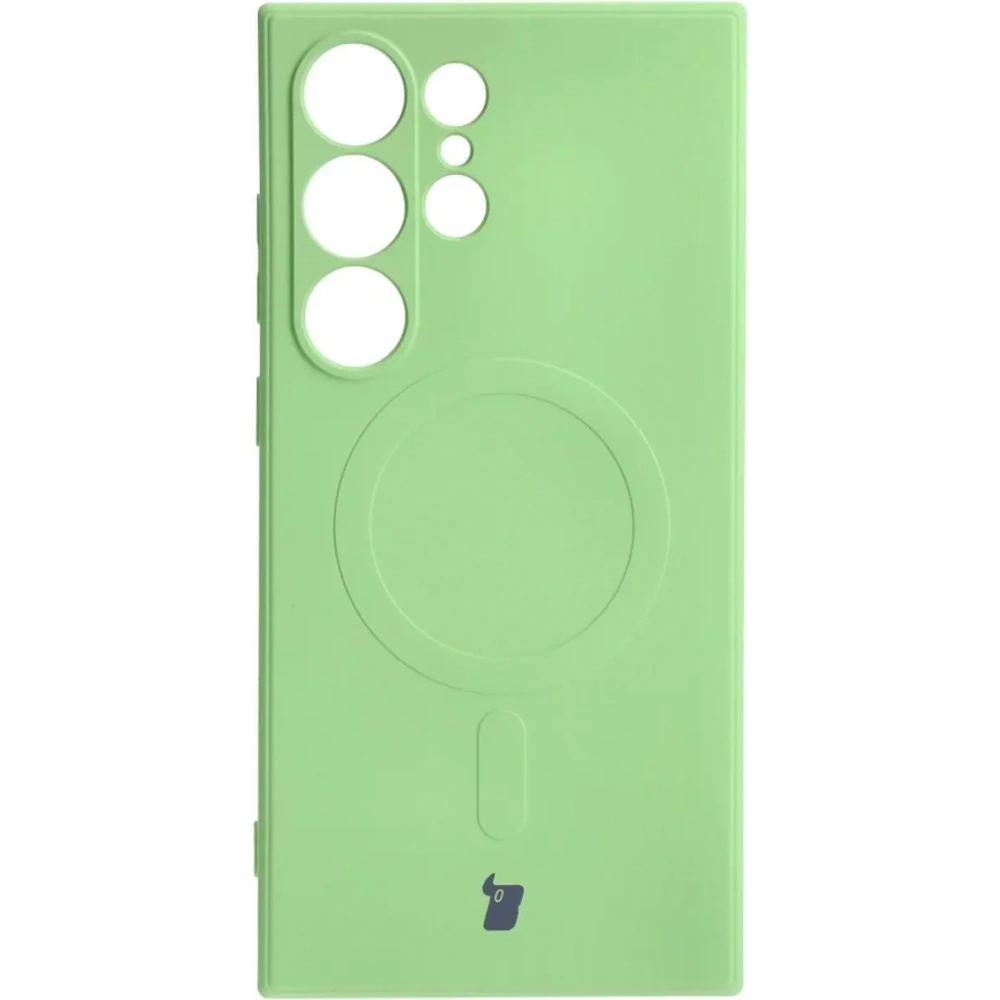 Hurtownia GSM - Etui Bizon Case Silicone Magnetic Sq do Samsung Galaxy S24 Ultra jasnozielone - BIZ5267 - {ean13} - Hurt
