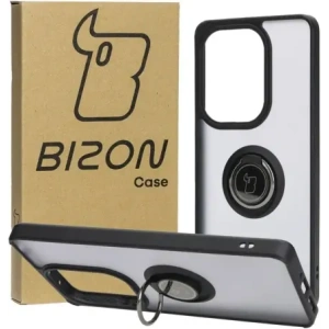 Hurtownia GSM - Etui s úchytem na prst Bizon Case Hybrid Ring do Xiaomi Poco M6 Pro 4G / Xiaomi Redmi Note 13 Pro 4G kouřové s černým rámečkem - BIZ4699 - {ean13} - Hurt