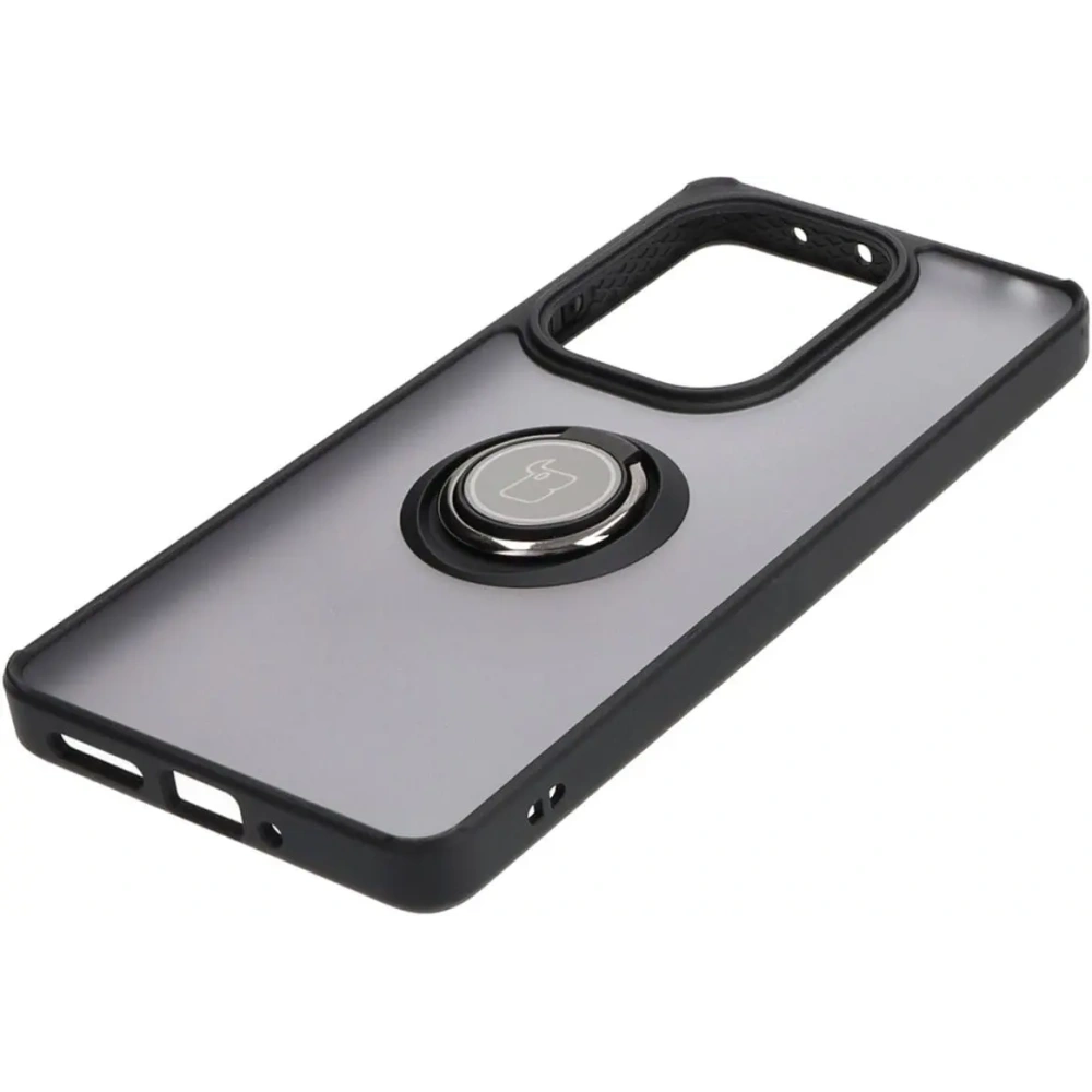 Hurtownia GSM - Bizon Case Hybrid Ring Xiaomi Poco M6 Pro 4G / Xiaomi Redmi Note 13 Pro 4G fumuriu cu un cadru negru - BIZ4699 - {ean13} - Hurt