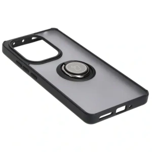 Hurtownia GSM - Etui s úchytem na prst Bizon Case Hybrid Ring do Xiaomi Poco M6 Pro 4G / Xiaomi Redmi Note 13 Pro 4G kouřové s černým rámečkem - BIZ4699 - {ean13} - Hurt