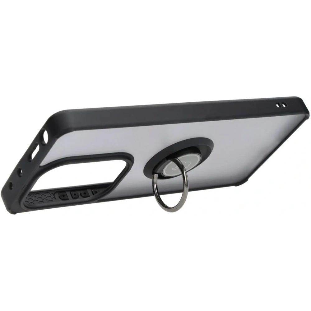 Hurtownia GSM - Bizon Case Hybrid Ring Xiaomi Poco M6 Pro 4G / Xiaomi Redmi Note 13 Pro 4G fumuriu cu un cadru negru - BIZ4699 - {ean13} - Hurt