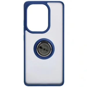 Hurtownia GSM - Bizon Case Hybrid Ring Xiaomi Poco M6 Pro 4G / Xiaomi Redmi Note 13 Pro 4G fumuriu cu un cadru albastru închis - BIZ4700 - {ean13} - Hurt