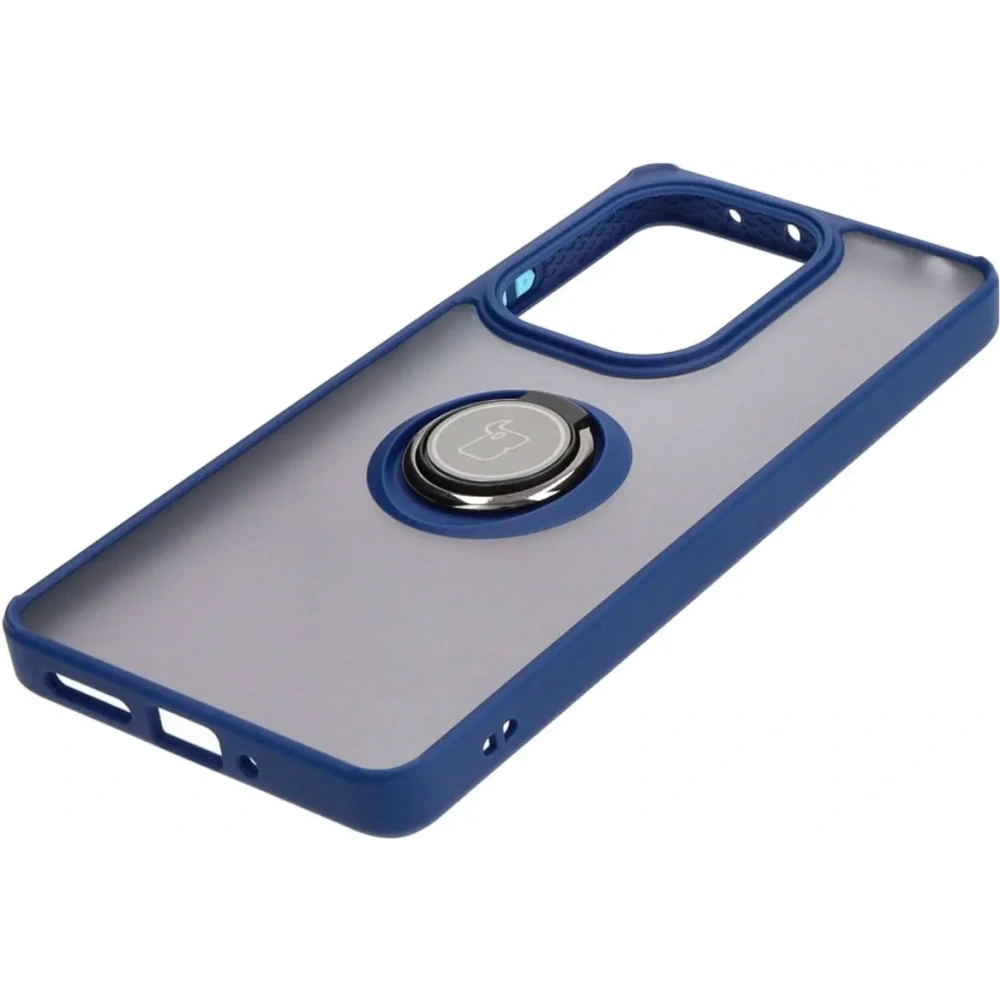 Hurtownia GSM - Bizon Case Hybrid Gyűrű Xiaomi Poco M6 Pro 4G / Xiaomi Redmi Note 13 Pro 4G füstös, sötétkék kerettel - BIZ4700 - {ean13} - Hurt