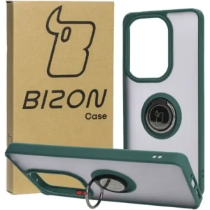 Wholesale Bizon Case Hybrid Ring Xiaomi Poco M6 Pro 4G / Xiaomi Redmi Note 13 Pro 4G / LTE / 14S smoky with a dark green frame - BIZ5272 - {ean13} - Hurt