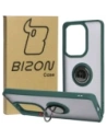 Hurtownia GSM - Bizon Case Hybrid Ring Xiaomi Poco M6 Pro 4G / Xiaomi Redmi Note 13 Pro 4G fumuriu cu un cadru verde închis - BIZ5272 - {ean13} - Hurt
