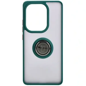 Hurtownia GSM - Bizon Case Hybrid Ring Xiaomi Poco M6 Pro 4G / Xiaomi Redmi Note 13 Pro 4G fumuriu cu un cadru verde închis - BIZ5272 - {ean13} - Hurt
