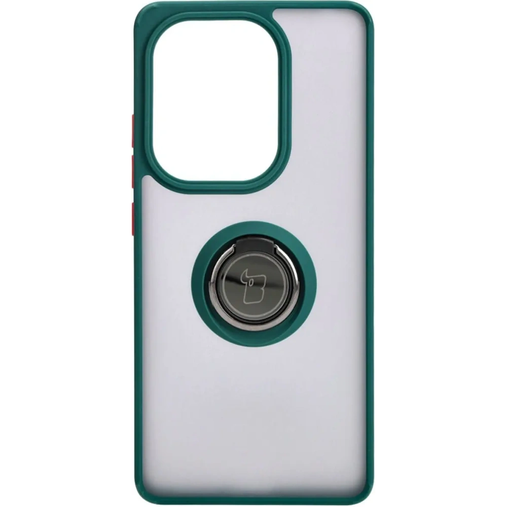Hurtownia GSM - Bizon Case Hybrid Ring Xiaomi Poco M6 Pro 4G / Xiaomi Redmi Note 13 Pro 4G fumuriu cu un cadru verde închis - BIZ5272 - {ean13} - Hurt