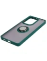 Hurtownia GSM - Bizon Case Hybrid Ring Xiaomi Poco M6 Pro 4G / Xiaomi Redmi Note 13 Pro 4G fumuriu cu un cadru verde închis - BIZ5272 - {ean13} - Hurt