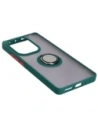 Hurtownia GSM - Bizon Case Hybrid Ring Xiaomi Poco M6 Pro 4G / Xiaomi Redmi Note 13 Pro 4G fumuriu cu un cadru verde închis - BIZ5272 - {ean13} - Hurt