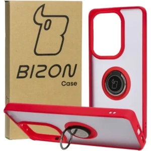 Wholesale Bizon Case Hybrid Ring Xiaomi Poco M6 Pro 4G / Xiaomi Redmi Note 13 Pro 4G / LTE / 14S smoky with a red frame - BIZ5273 - {ean13} - Hurt