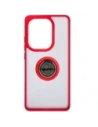 Hurtownia GSM - Etui s úchopem na prst Bizon Case Hybrid Ring do Xiaomi Poco M6 Pro 4G / Xiaomi Redmi Note 13 Pro 4G kouřové s červeným rámem - BIZ5273 - {ean13} - Hurt