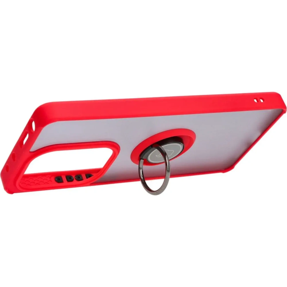 Wholesale Bizon Case Hybrid Ring Xiaomi Poco M6 Pro 4G / Xiaomi Redmi Note 13 Pro 4G / LTE / 14S smoky with a red frame - BIZ5273 - {ean13} - Hurt
