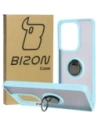 Bizon Case Hybrid Ring Xiaomi Poco M6 Pro 4G / Xiaomi Redmi Note 13 Pro 4G fumuriu cu un cadru albastru deschis