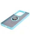 Hurtownia GSM - Etui s úchopem na prst Bizon Case Hybrid Ring pro Xiaomi Poco M6 Pro 4G / Xiaomi Redmi Note 13 Pro 4G kouřové s jasně modrým rámečkem - BIZ5274 - {ean13} - Hurt