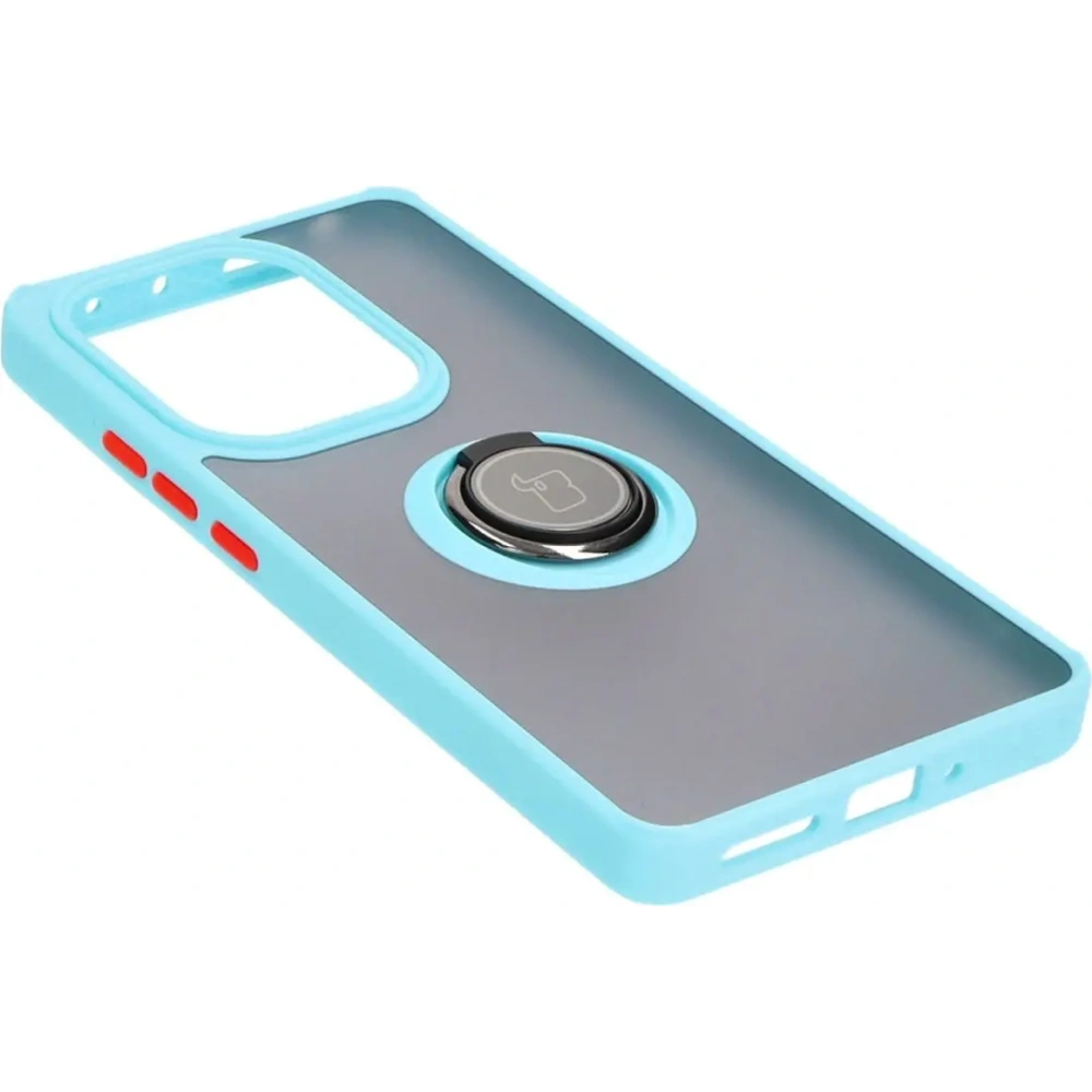Wholesale Bizon Case Hybrid Ring Xiaomi Poco M6 Pro 4G / Xiaomi Redmi Note 13 Pro 4G / LTE / 14S smoky with a light blue frame - BIZ5274 - {ean13} - Hurt