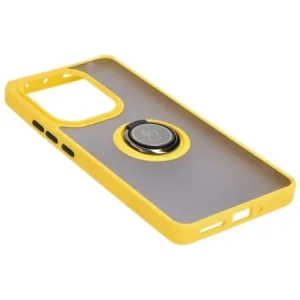 Wholesale Bizon Case Hybrid Ring Xiaomi Poco M6 Pro 4G / Xiaomi Redmi Note 13 Pro 4G / LTE / 14S smoky with a yellow frame - BIZ5275 - {ean13} - Hurt