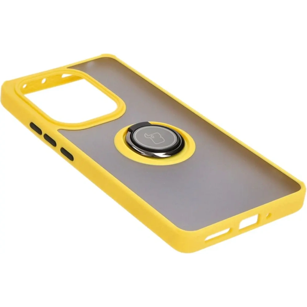 Hurtownia GSM - Bizon Case Hybrid Ring Xiaomi Poco M6 Pro 4G / Xiaomi Redmi Note 13 Pro 4G fumuriu cu un cadru galben - BIZ5275 - {ean13} - Hurt