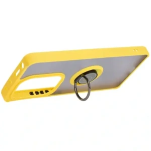 Wholesale Bizon Case Hybrid Ring Xiaomi Poco M6 Pro 4G / Xiaomi Redmi Note 13 Pro 4G / LTE / 14S smoky with a yellow frame - BIZ5275 - {ean13} - Hurt