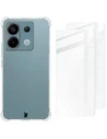 Caz Bizon Case Clear Pack + 2x sticlă de ecran Xiaomi Poco X6 / Redmi Note 13 Pro 5G transparent