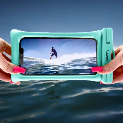 Etui wodoszczelne Bizon Case Hydrofloat miętowe