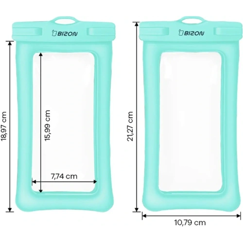 Etui wodoszczelne Bizon Case Hydrofloat miętowe