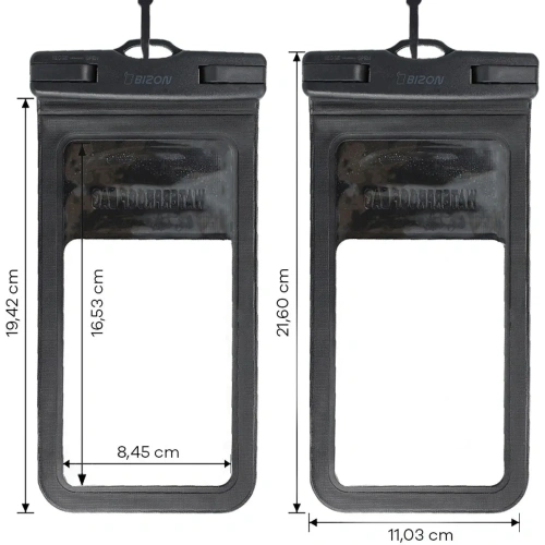 Etui wodoszczelne Bizon Case Hydrowrap [2 PACK] czarne