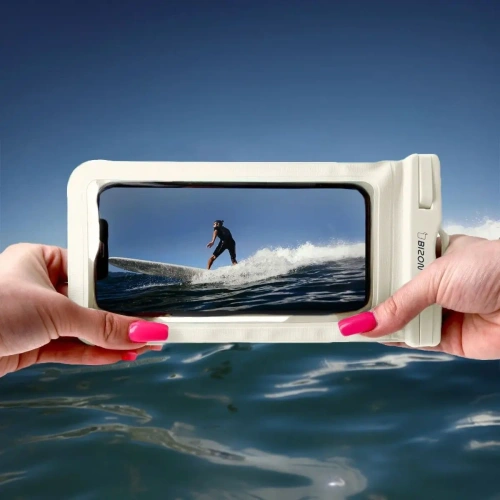 Etui wodoszczelne Bizon Case Hydrowrap [2 PACK] ecru