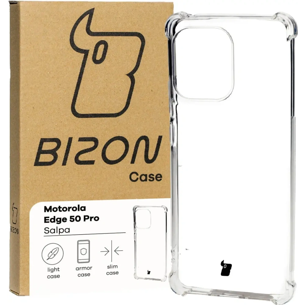 Hurtownia GSM - Elastyczne etui Bizon Case Salpa do Motorola Edge 50 Pro przezroczyste - BIZ5313 - {ean13} - Hurt