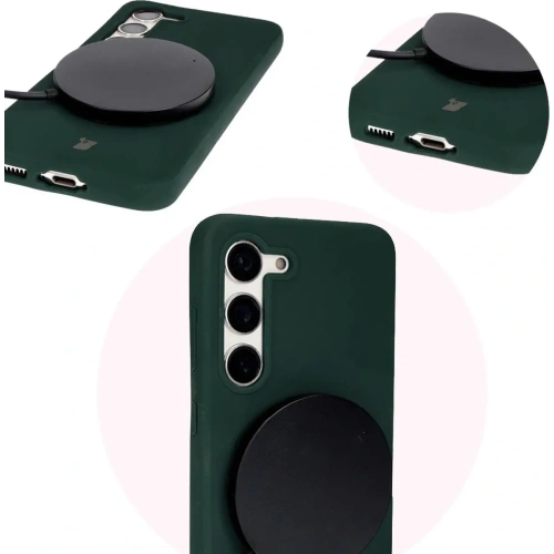 Etui silikonowe Bizon Soft Case do Samsung Galaxy S23 ciemnozielone