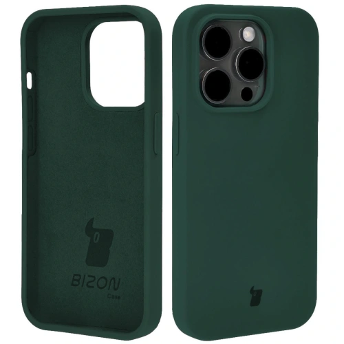 Etui silikonowe do Apple iPhone 14 Pro Bizon Soft Case ciemnozielone