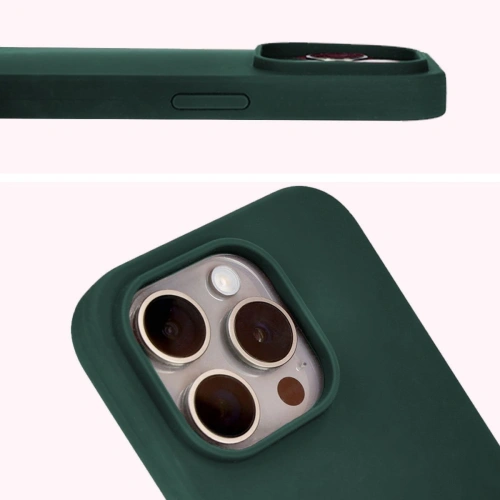 Etui silikonowe do Apple iPhone 14 Pro Bizon Soft Case ciemnozielone