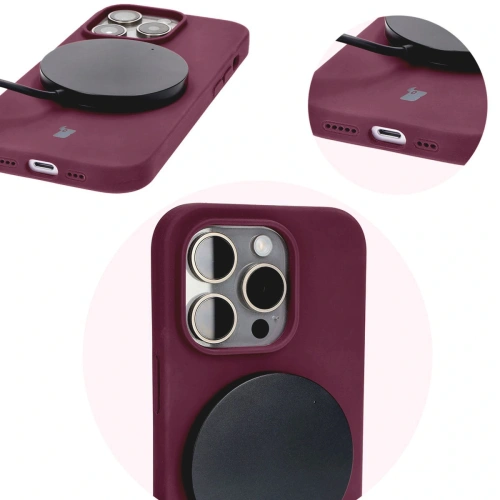 Etui silikonowe do Apple iPhone 14 Pro Bizon Soft Case ciemnofioletowe