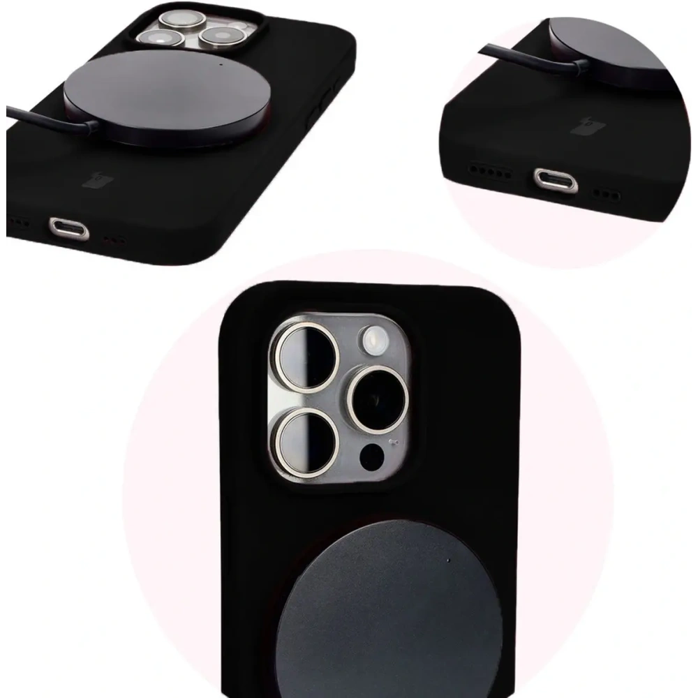 Hurtownia GSM - Etui silikonowe do Apple iPhone 15 Pro Bizon Soft Case czarne - BIZ5323 - {ean13} - Hurt