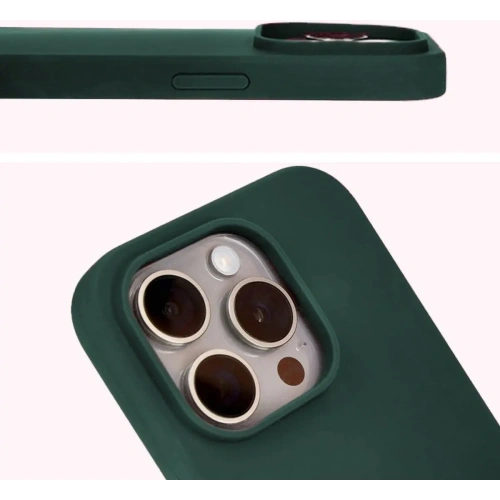 Etui silikonowe do Apple iPhone 15 Pro Bizon Soft Case ciemnozielone