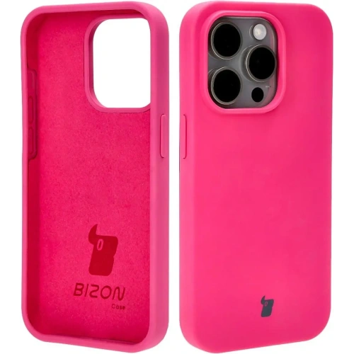 Etui silikonowe do Apple iPhone 15 Pro Bizon Soft Case fuksja