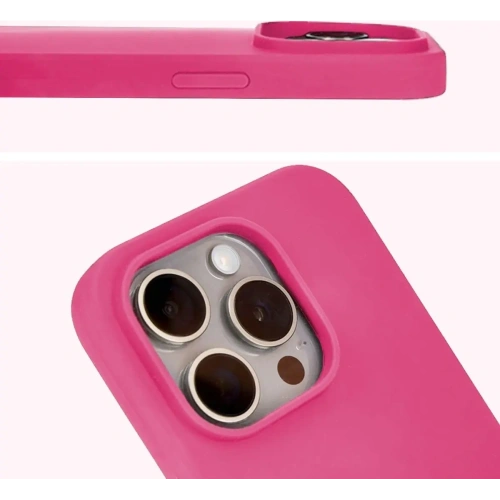 Etui silikonowe do Apple iPhone 15 Pro Bizon Soft Case fuksja