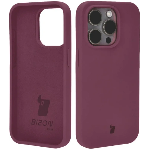 Etui silikonowe do Apple iPhone 15 Pro Bizon Soft Case ciemnofioletowe
