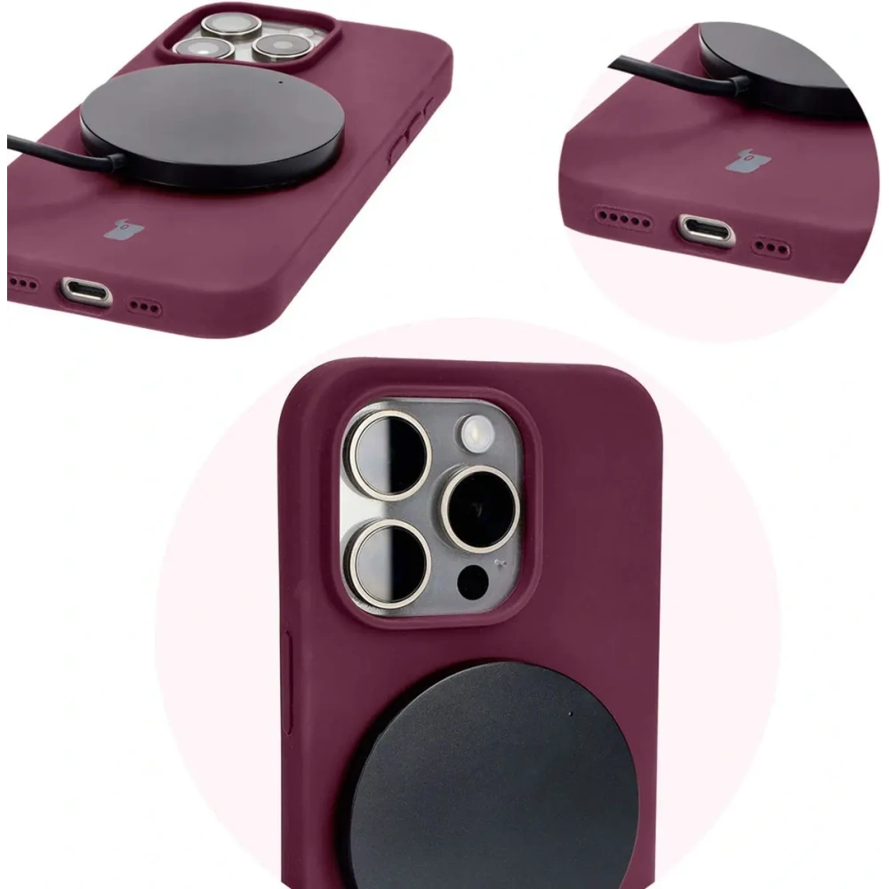 Hurtownia GSM - Etui silikonowe do Apple iPhone 15 Pro Bizon Soft Case ciemnofioletowe - BIZ5326 - {ean13} - Hurt