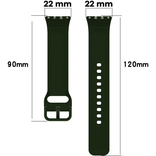 Pasek Bizon Strap Watch Silicone do Samsung Galaxy Fit 3 ciemnozielony