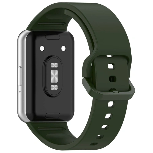 Pasek Bizon Strap Watch Silicone do Samsung Galaxy Fit 3 ciemnozielony