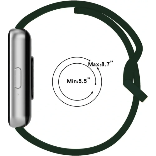 Pasek Bizon Strap Watch Silicone do Samsung Galaxy Fit 3 ciemnozielony