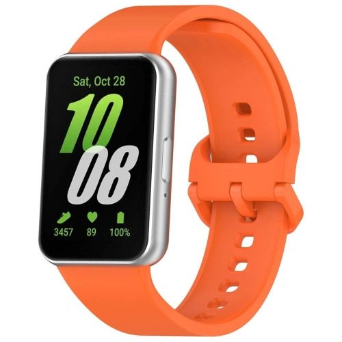 Pasek Bizon Strap Watch Silicone do Samsung Galaxy Fit 3 marchewkowy