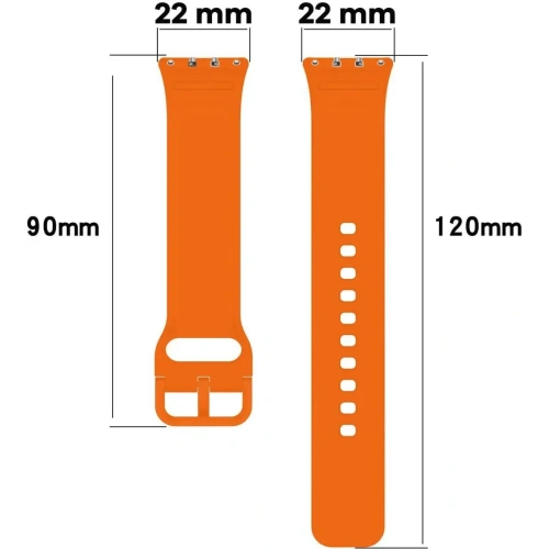 Pasek Bizon Strap Watch Silicone do Samsung Galaxy Fit 3 marchewkowy