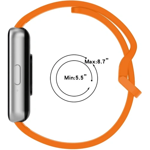 Pasek Bizon Strap Watch Silicone do Samsung Galaxy Fit 3 marchewkowy