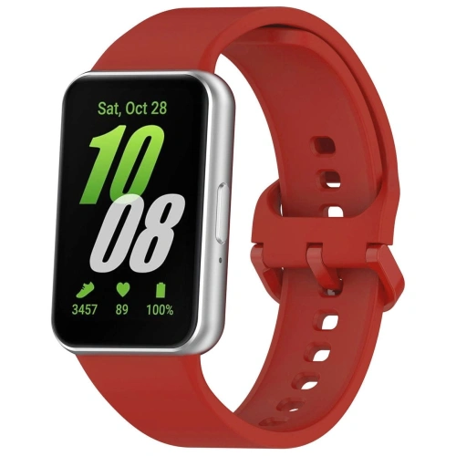 Pasek Bizon Strap Watch Silicone do Samsung Galaxy Fit 3 czerwony